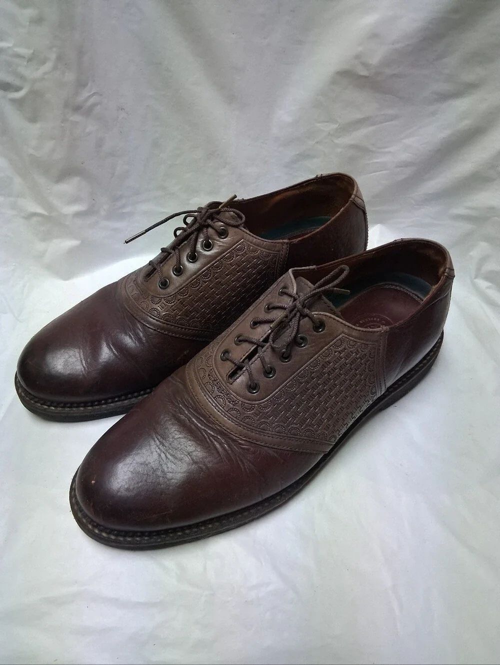 H.S. Trask Men's Brown Lace-Up Leather Dress Shoes Size 10.5M Preowned